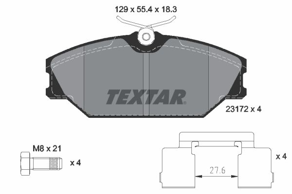 Гальмівні колодки дискові TEXTAR 2317203 - zapix