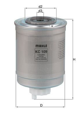 Паливний фільтр MAHLE KC109 - zapix