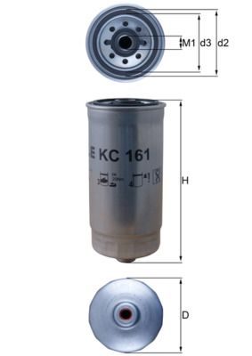 Паливний фільтр MAHLE KC161 - zapix
