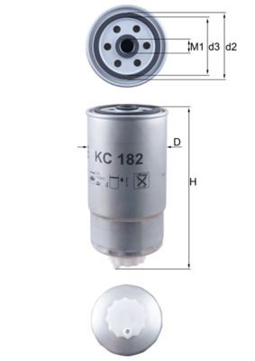 Паливний фільтр MAHLE KC182 - zapix