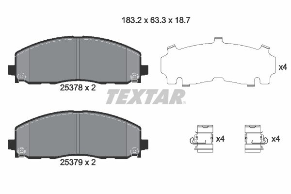 Гальмівні колодки дискові TEXTAR 2537801 - zapix