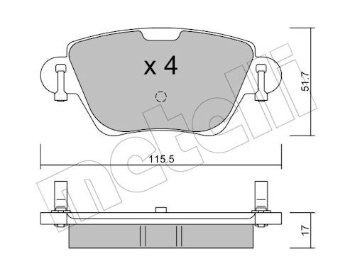 Гальмівні колодки дискові METELLI 2203190 - zapix