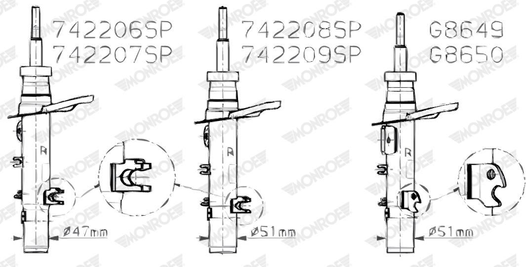 Амортизатор MONROE 742207SP - zapix