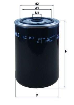 Паливний фільтр MAHLE KC197 - zapix