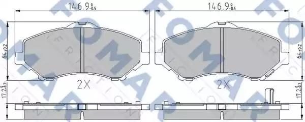 Гальмівні колодки дискові FOMAR FRICTION FO850083 - zapix