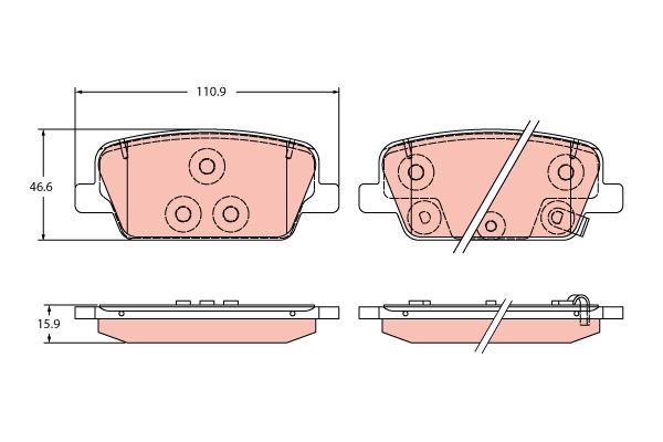 Гальмівні колодки дискові TRW GDB2359 - zapix