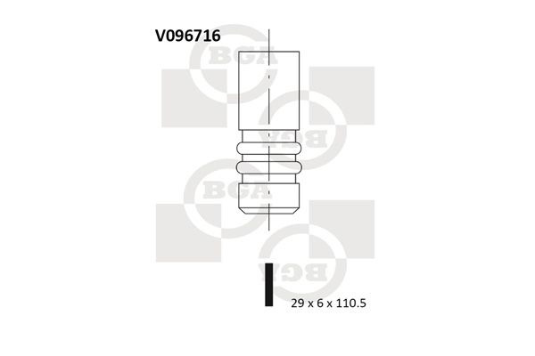 Випускний клапан BGA V096716 - zapix
