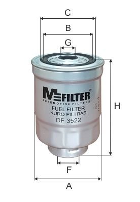 Паливний фільтр MFILTER DF3522 - zapix