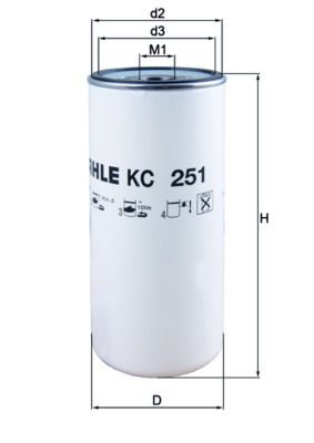 Паливний фільтр MAHLE KC251 - zapix