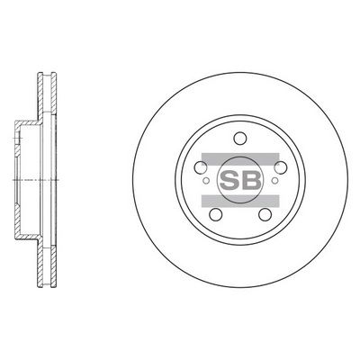 Гальмівний диск HI-Q SD4013 - zapix