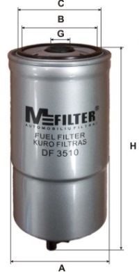 Паливний фільтр MFILTER DF3510 - zapix