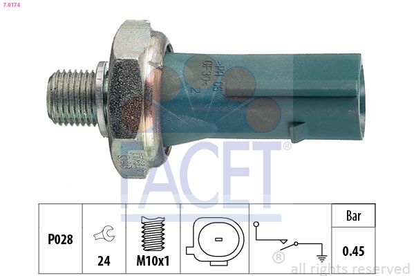 Датчик тиску оливи FACET 70174 - zapix