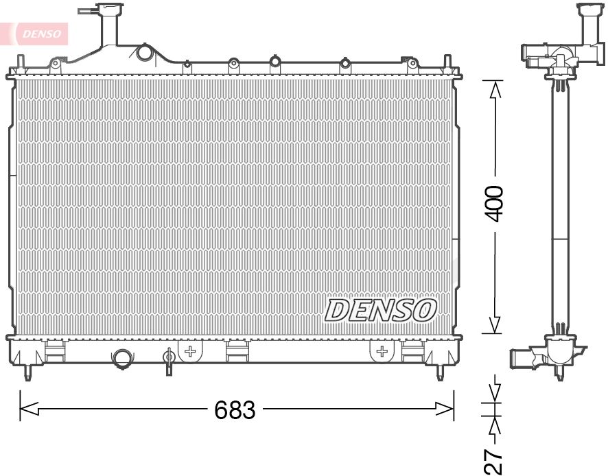 Радіатор охолодження двигуна DENSO DRM45038 - zapix