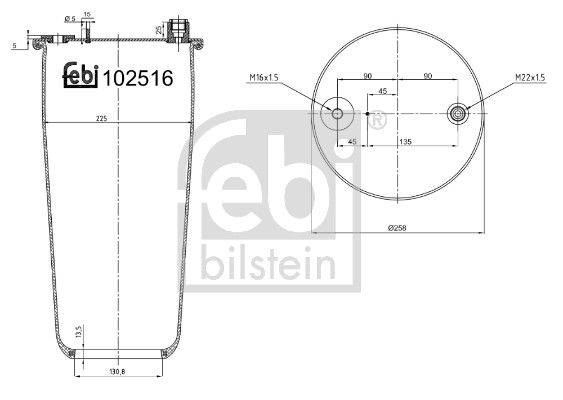 Пневматична підвіска FEBI BILSTEIN 102516 - zapix
