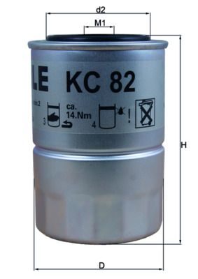 Паливний фільтр MAHLE KC82D - zapix
