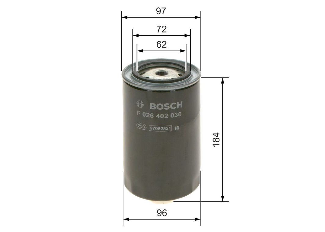 Паливний фільтр BOSCH F026402036 - zapix
