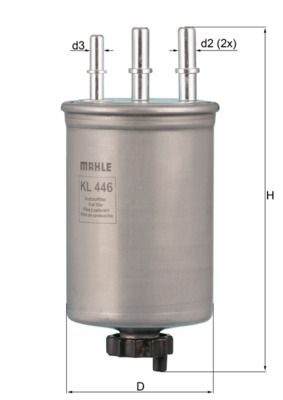 Паливний фільтр MAHLE KL446 - zapix