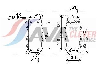 Оливний радіатор двигуна AVA QUALITY COOLING MS3685 - zapix