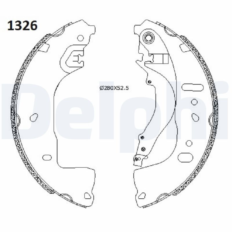 Гальмівні колодки ручника (барабанні) DELPHI LS2197 - zapix