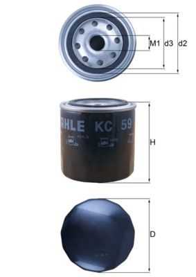Паливний фільтр MAHLE KC59 - zapix