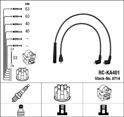 Кабелі запалювання NGK 0714 - zapix