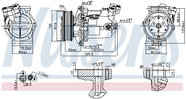 Компресор кондиціонера NISSENS 890042 - zapix
