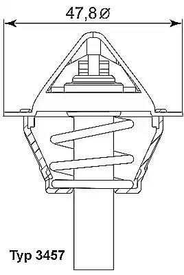 Термостат BORGWARNER (WAHLER) 345790D - zapix