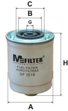 Паливний фільтр MFILTER DF3518 - zapix