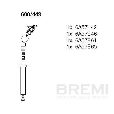 Кабелі запалювання BREMI 600443 - zapix