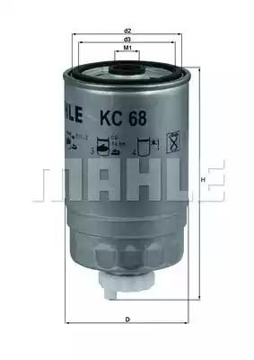 Паливний фільтр MAHLE KC68 - zapix