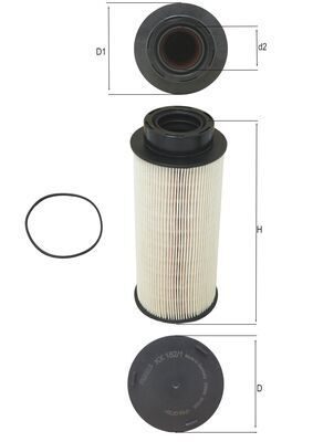 Паливний фільтр MAHLE KX1821D - zapix