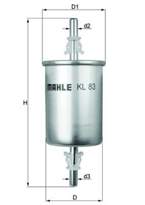 Паливний фільтр MAHLE KL83 - zapix
