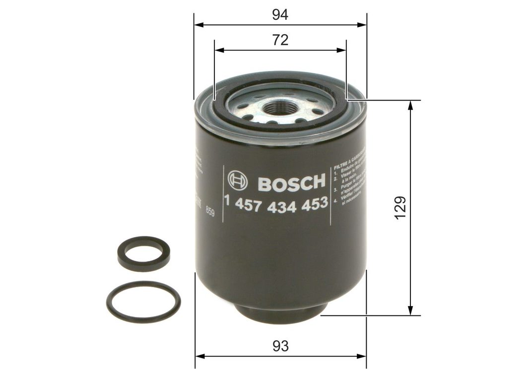 Паливний фільтр BOSCH 1457434453 - zapix