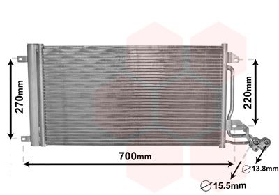 Радіатор кондиціонера VAN WEZEL 49005038