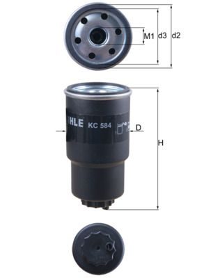 Паливний фільтр MAHLE KC584 - zapix