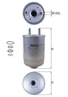 Паливний фільтр MAHLE KL7525D - zapix