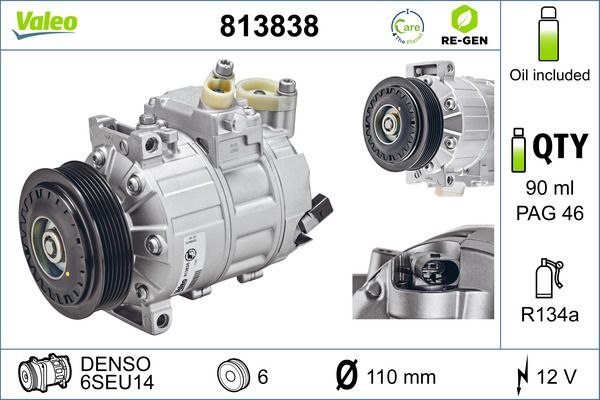 Компресор кондиціонера VALEO 813838