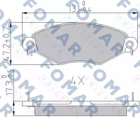Гальмівні колодки дискові FOMAR FRICTION FO688181 - zapix