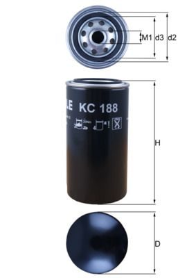 Паливний фільтр MAHLE KC188 - zapix
