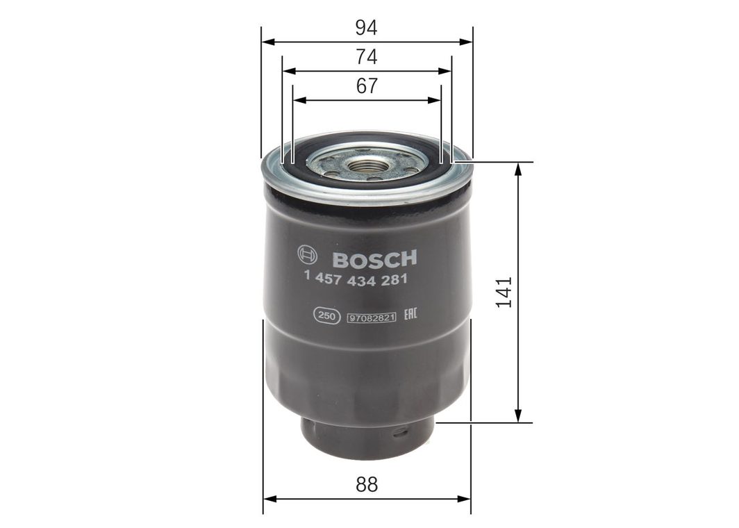 Паливний фільтр BOSCH 1457434281 - zapix