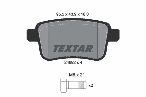 Гальмівні колодки дискові TEXTAR 2469204 - zapix