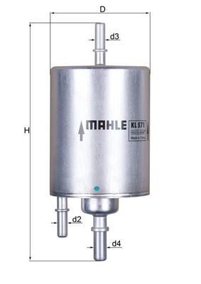 Паливний фільтр MAHLE KL571 - zapix