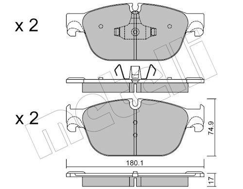 Гальмівні колодки дискові METELLI 2208540 - zapix