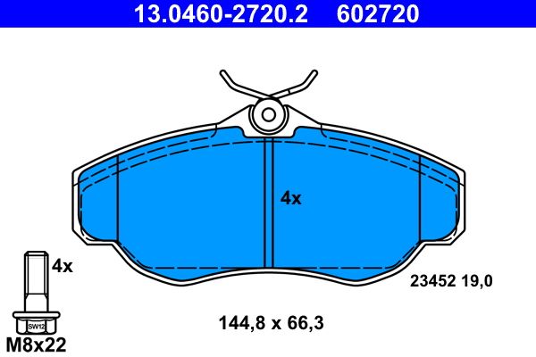 Гальмівні колодки дискові ATE 13046027202 - zapix