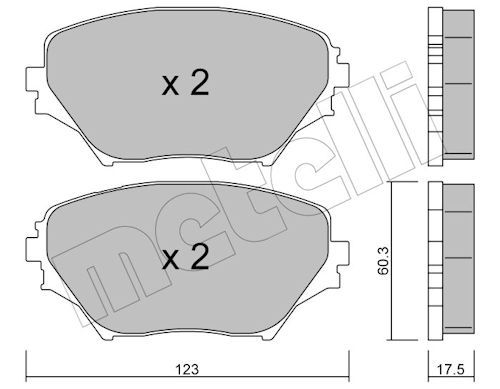 Гальмівні колодки дискові METELLI 2204300 - zapix