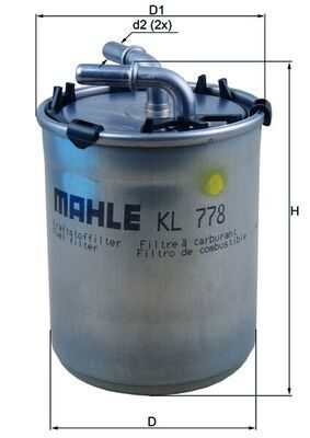 Паливний фільтр MAHLE KL778 - zapix