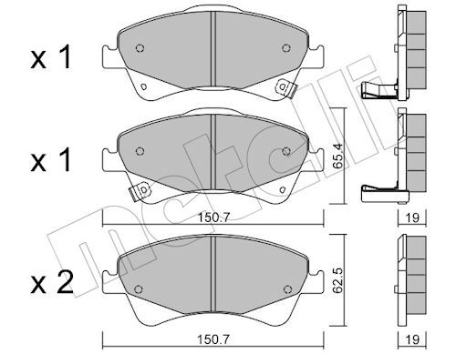 Гальмівні колодки дискові METELLI 2208780 - zapix