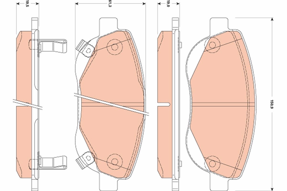 Гальмівні колодки дискові TRW GDB3511 - zapix