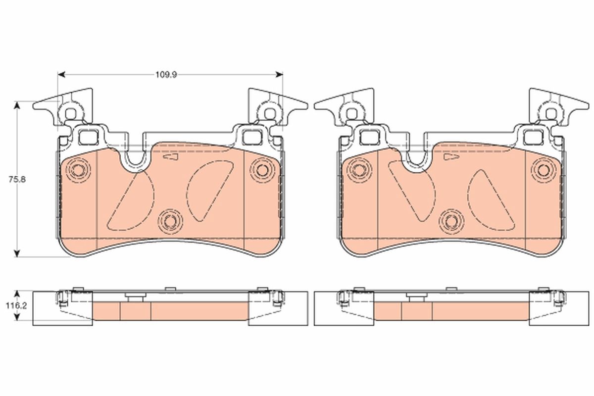 Гальмівні колодки дискові TRW GDB2061 - zapix