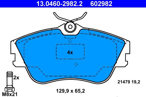 Гальмівні колодки дискові ATE 13046029822 - zapix